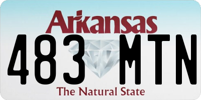 AR license plate 483MTN