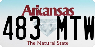 AR license plate 483MTW