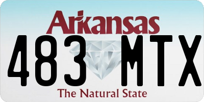 AR license plate 483MTX