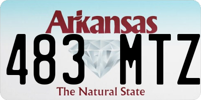 AR license plate 483MTZ
