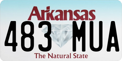 AR license plate 483MUA