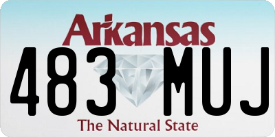 AR license plate 483MUJ