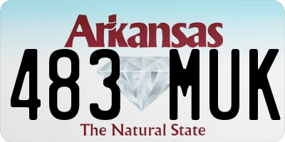 AR license plate 483MUK