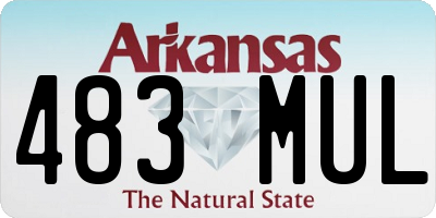 AR license plate 483MUL