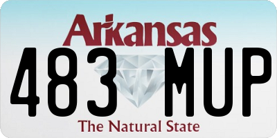 AR license plate 483MUP