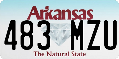 AR license plate 483MZU