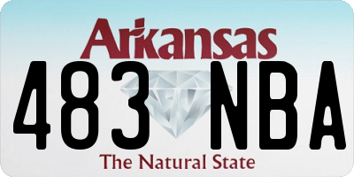 AR license plate 483NBA