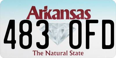 AR license plate 483OFD