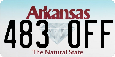 AR license plate 483OFF