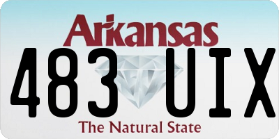 AR license plate 483UIX