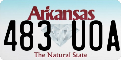AR license plate 483UOA