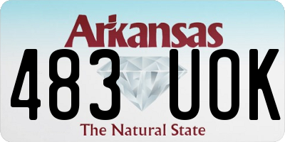 AR license plate 483UOK