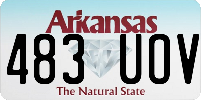 AR license plate 483UOV