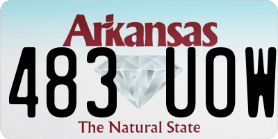 AR license plate 483UOW