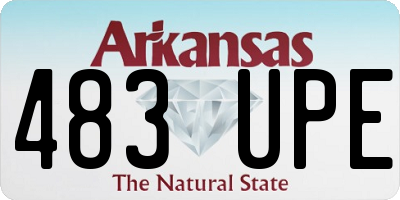 AR license plate 483UPE