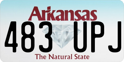 AR license plate 483UPJ