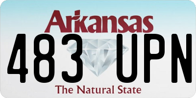 AR license plate 483UPN