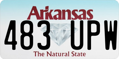 AR license plate 483UPW