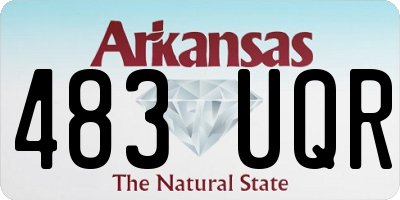 AR license plate 483UQR