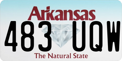 AR license plate 483UQW