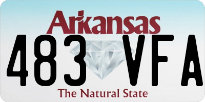 AR license plate 483VFA