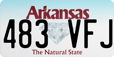 AR license plate 483VFJ