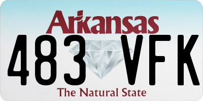 AR license plate 483VFK