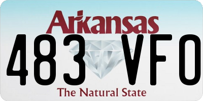 AR license plate 483VFO
