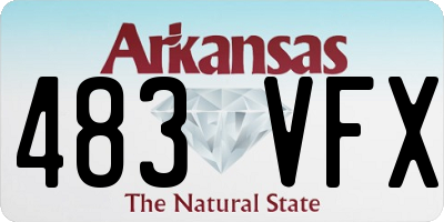 AR license plate 483VFX
