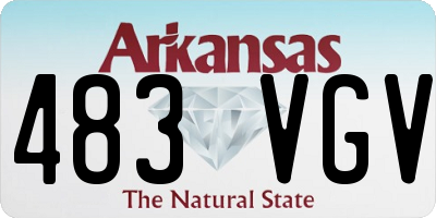 AR license plate 483VGV