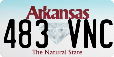 AR license plate 483VNC