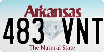 AR license plate 483VNT
