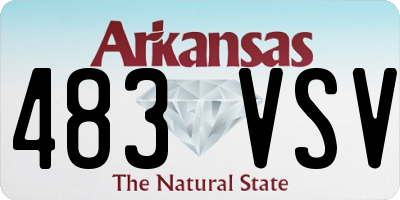 AR license plate 483VSV