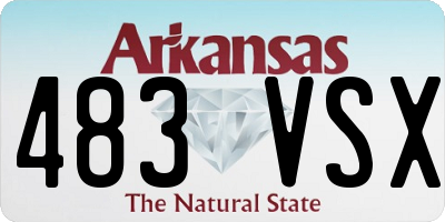 AR license plate 483VSX