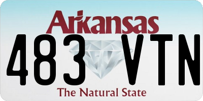 AR license plate 483VTN