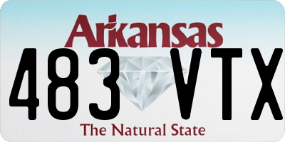AR license plate 483VTX