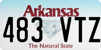 AR license plate 483VTZ