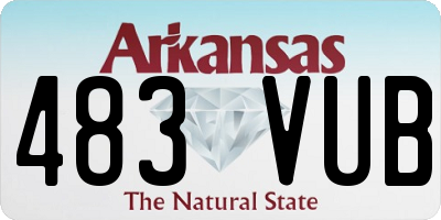 AR license plate 483VUB