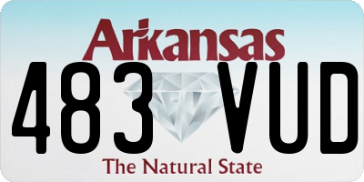 AR license plate 483VUD
