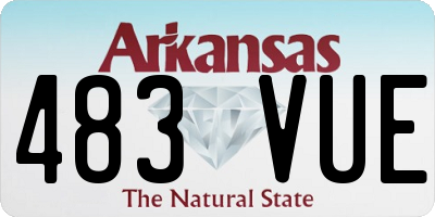 AR license plate 483VUE