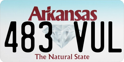 AR license plate 483VUL
