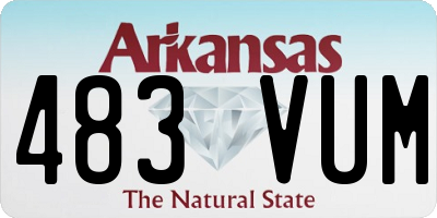 AR license plate 483VUM