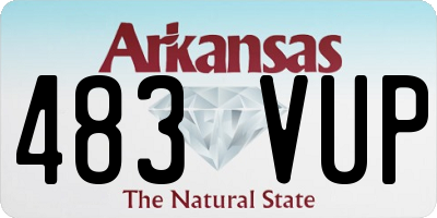 AR license plate 483VUP