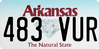 AR license plate 483VUR