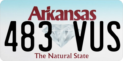 AR license plate 483VUS