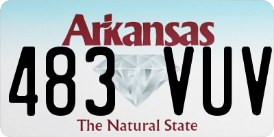 AR license plate 483VUV