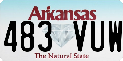 AR license plate 483VUW