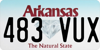 AR license plate 483VUX