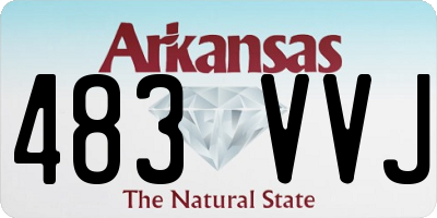 AR license plate 483VVJ