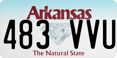 AR license plate 483VVU